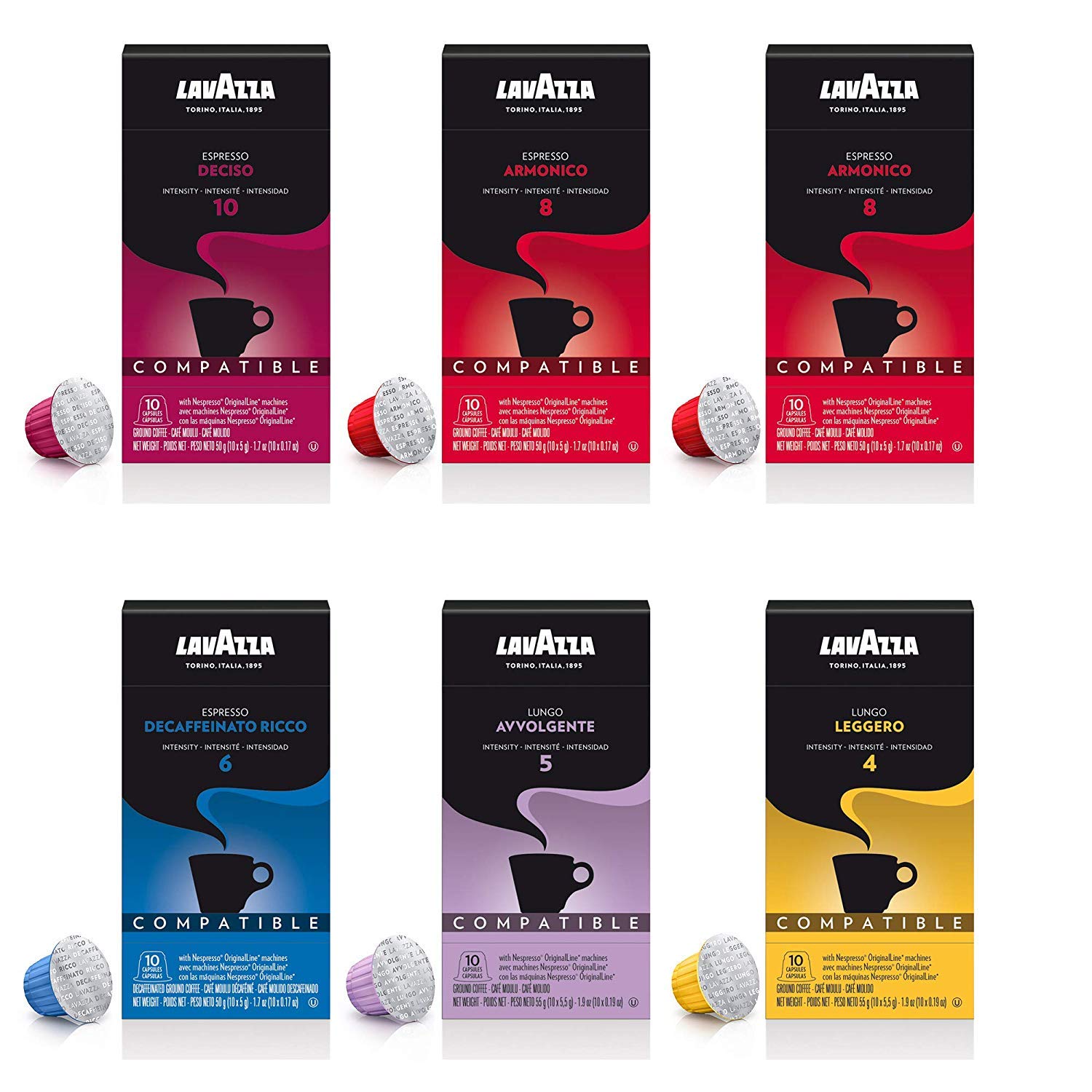  Lavazza Capsules Compatible with Nespresso