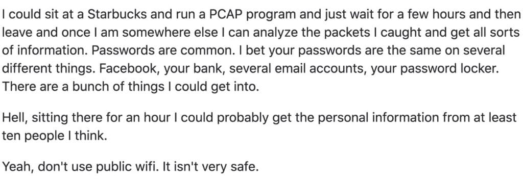 How safe is WiFi at Starbucks?