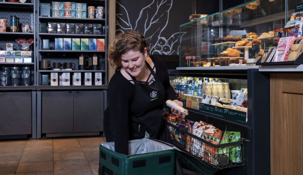 Starbucks Donates Food