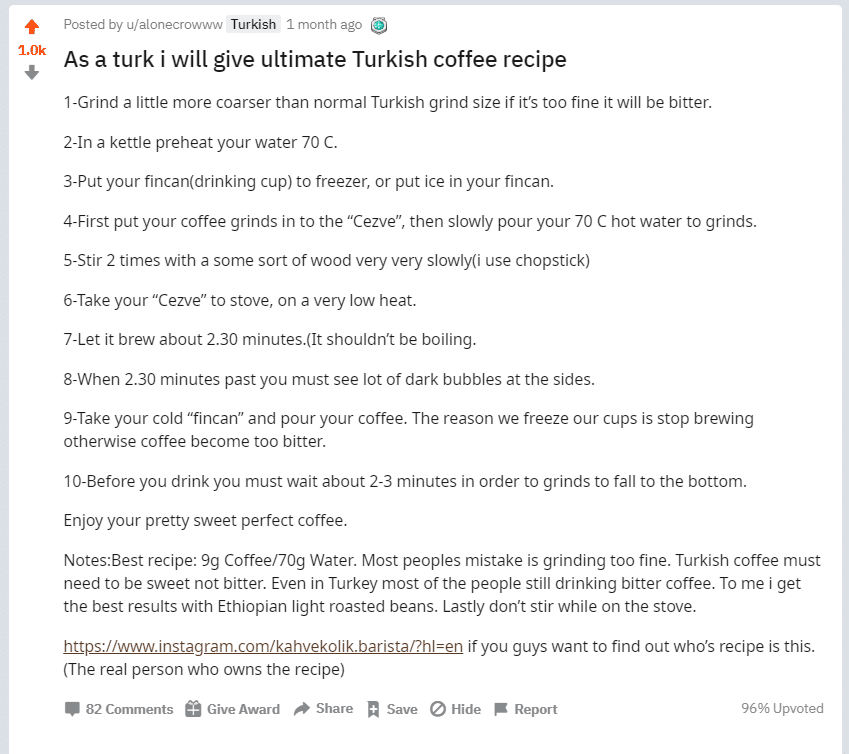 Turkish Champion Barista Comment